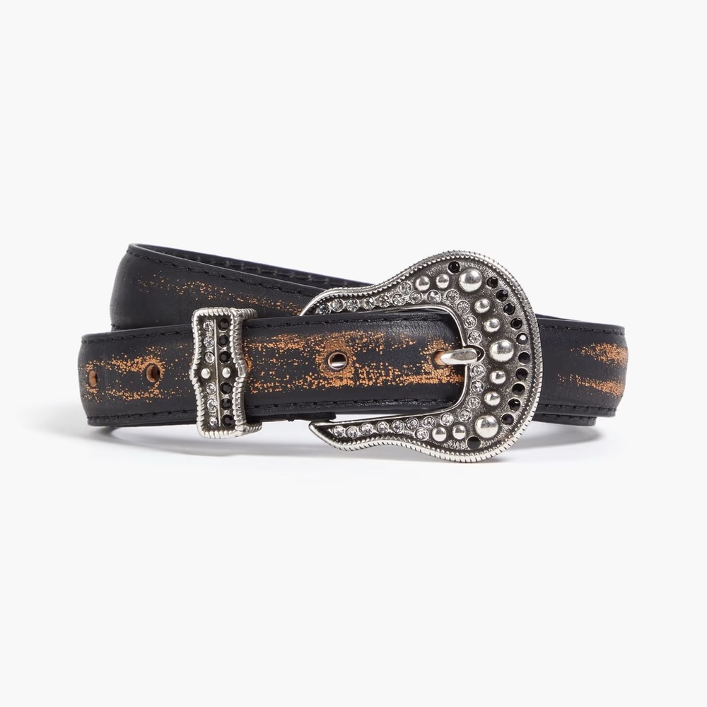 Studded Sandro Black and Brown Belt